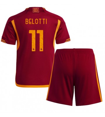 AS Roma Andrea Belotti #11 Replika Babytøj Hjemmebanesæt Børn 2023-24 Kortærmet (+ Korte bukser)